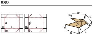 FEFCO 0303, чертёж развёртки