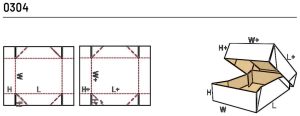 FEFCO 0304, чертёж развёртки