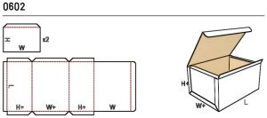 FEFCO 0602, чертёж развёртки