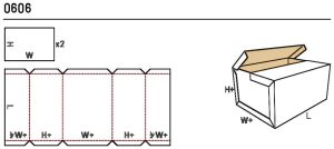 FEFCO 0606, чертёж развёртки