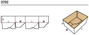FEFCO 0700, чертёж развёртки