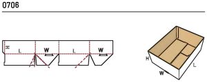 FEFCO 0706, чертёж развёртки