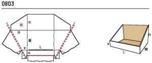 FEFCO 0803, чертёж развёртки