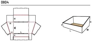 FEFCO 0804, чертёж развёртки